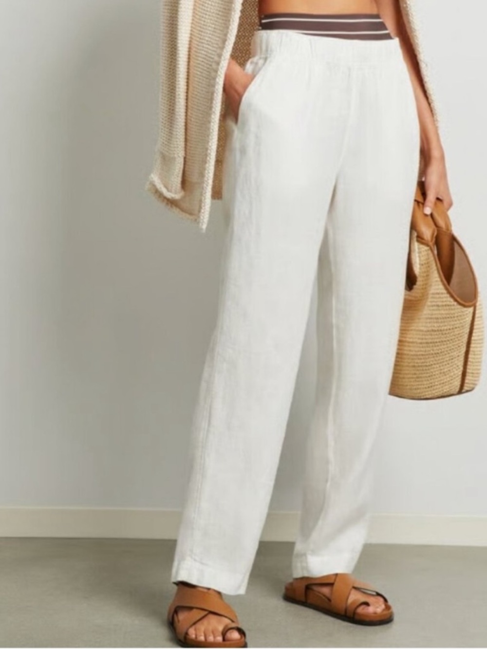 Alex Mill Linen Standard Pull-On Pants XL coastal
